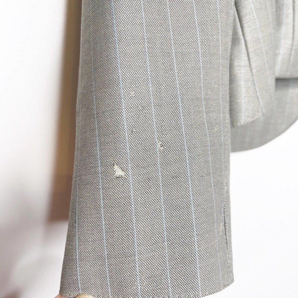 Lafayette 148 Pin Stripe Blazer Women's Gray Size 6 - Picture 4 of 8